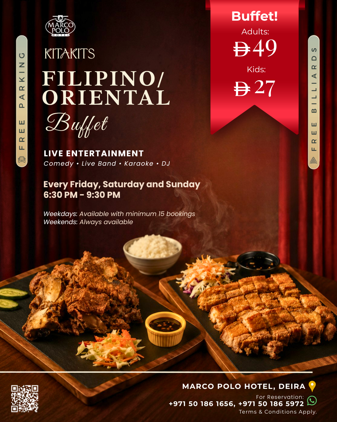 Kitakits Filipino Oriental buffet food offer creative